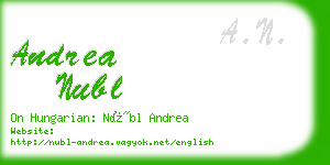 andrea nubl business card